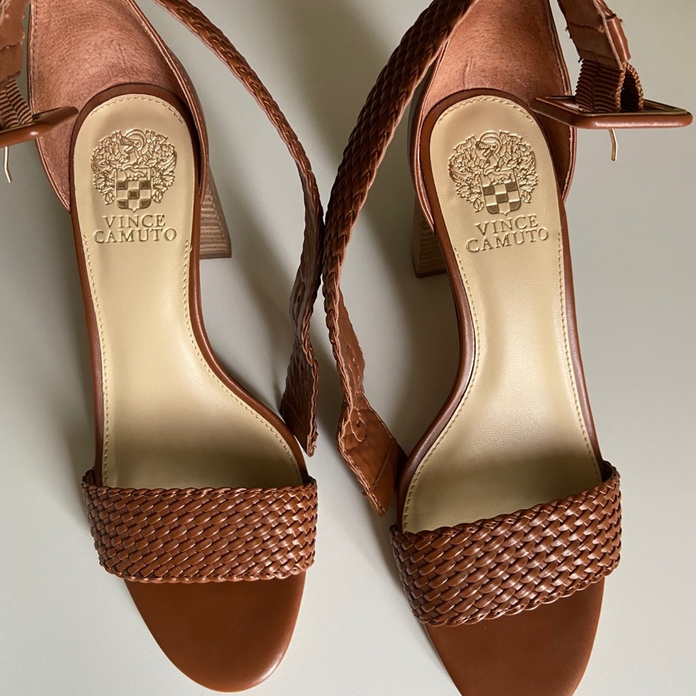 Vince Camuto Brown Woven Sandal
